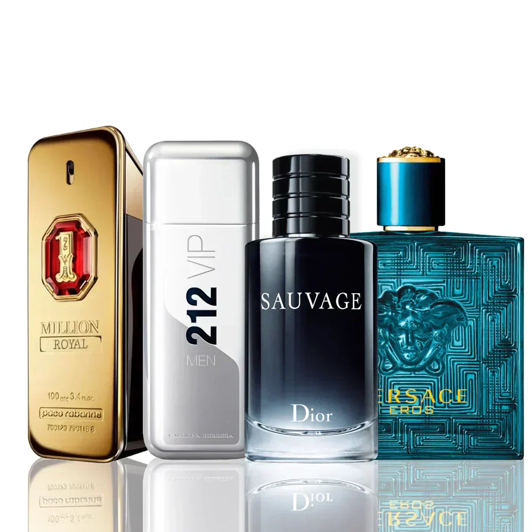 Zestaw 4 Perfum | One Million Royal + 212 Vip + Sauvage Dior + Versace Eros 100 ml